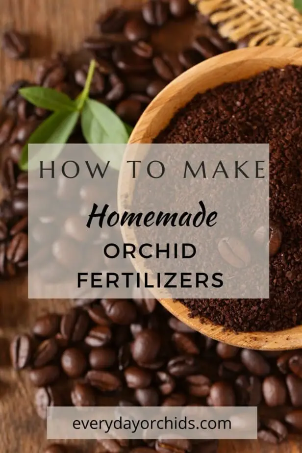 Coffee grounds for homemade orchid fertilizer